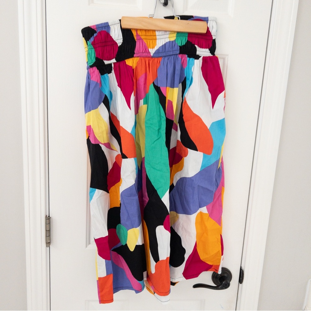 a new day Multicolor Abstract A-Line Skirt - Picture 3 of 4